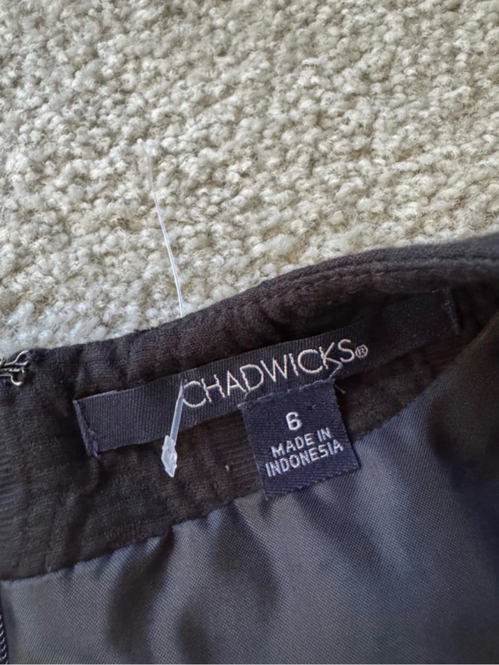 Chadwicks Black Midi Sheath Dress with White Decorative Neckline fit - Picture 2 of 2